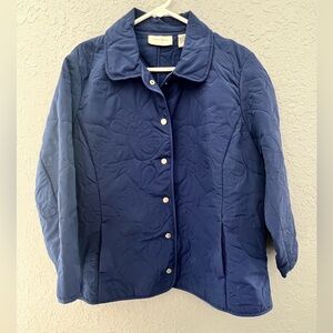 Vintage Lemon Grass Women's Blue Quilted Jacket